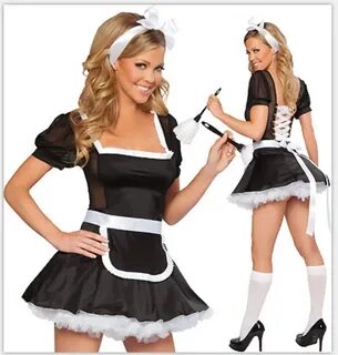 Women's Sexy Maid Halloween Fancy Dress Sexy lingerie party 