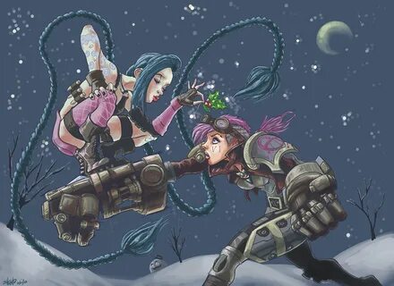 Фотографии League of Legends воин Коса VI, Jinx девушка Фэнт