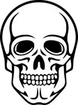 Amud Skull Clip Art Black And White Skeleton - Clip Art Libr