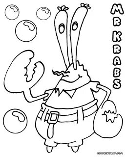 Mr Krabs Coloring Pages Colorings Sketch Coloring Page