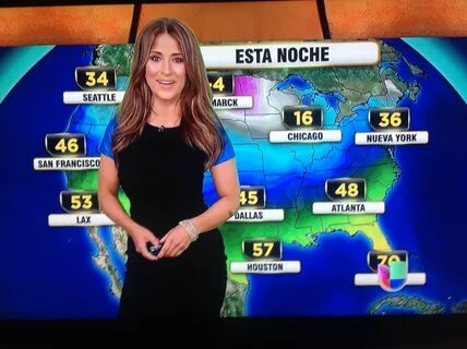 Jackie Guerrido. Primer Impacto. Univision' Weather Girl