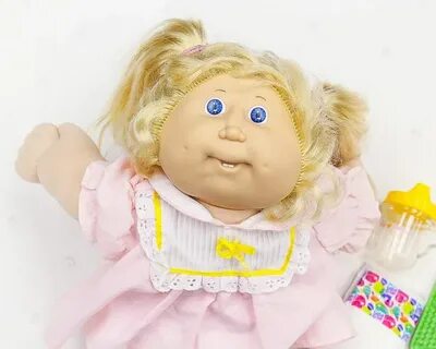 1980s Cabbage Patch Doll Cornsilk Hair Girl Doll Cabbage Ets