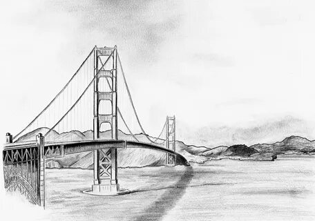 Golden Gate Bridge Drawing at PaintingValley.com Explore col