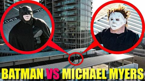 BATMAN VS MICHAEL MYERS ON CITY ROOF (HE TOOK DOWN THE MONST