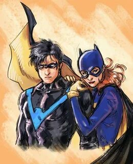 Artwork DickBabs by Minkyu Jung Nightwing and batgirl, Batgi