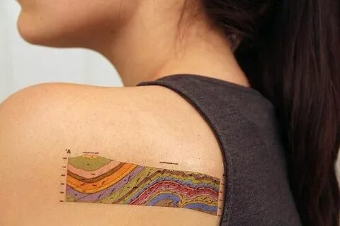 Geological Cross Section Temporary Tattoo by TotalPansyPrint
