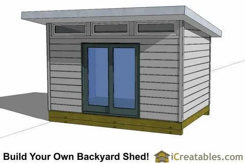 12x12 Modern Shed Plans 12x12 Office Shed Plans Studio Shed