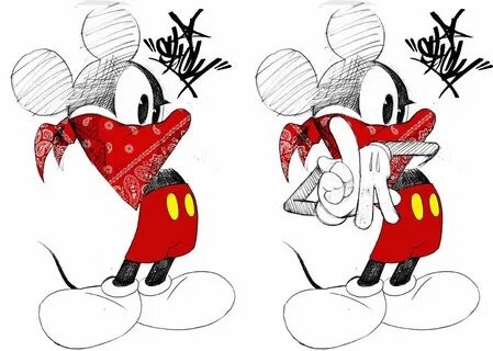 Gangsta Mickey Mickey mouse drawings, Cartoon drawings, Graf