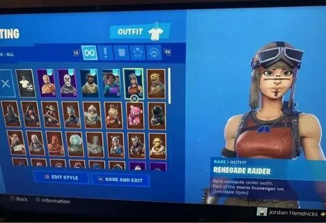 Fortnite Account Renegade Raider Ps4 gift card, Epic games f
