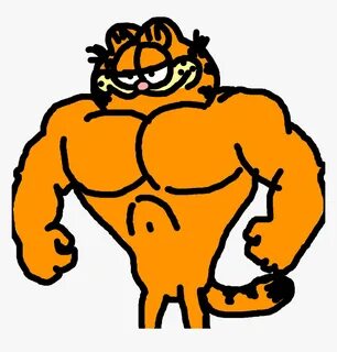 Buff Garfield, HD Png Download - kindpng