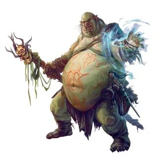 Male Ogre Shaman - Pathfinder PFRPG DND D&D 3.5 5E 5th ed d2