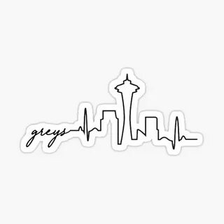 "Grey's Skyline" Sticker for Sale by dddaniwilliams Redbubbl