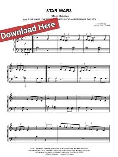 John Williams Star Wars Main Theme Sheet Music, Piano Notes,