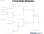 6 Team Double Elimination Bracket Template Download Fillable