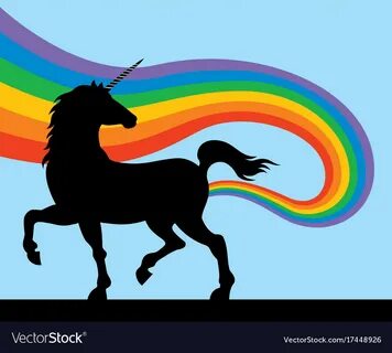Unicorns fart rainbows Royalty Free Vector Image