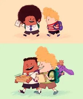 Goerge & Harold Captain Underpants Art by avahkashi Tumblr C