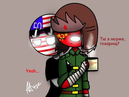 America x Ussr 1/2 #countryhumans #ussrame #ameussr Флаги ри