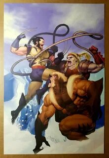 Wolverine Vs Omega Red Sabretooth Marvel Comic Poster by Ari