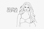 Drawing Selena Gomez 12 - Selena Gomez Para Pintar Transpare