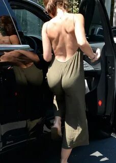 Minka Kelly Ass - Casual - Brown Jumpsuit - Asses Photo