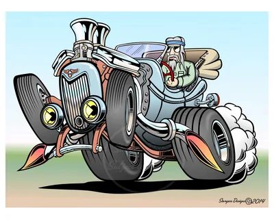 Cartoon Hot-Rod "Wheelie King" (Sturgess Designs) - STURGESS