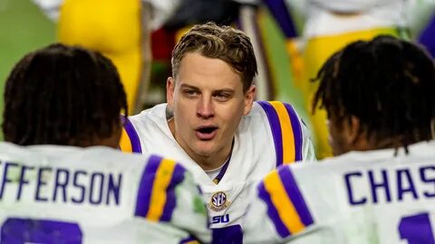 LSU QB Joe Burrow's game face can feature a scowl at times