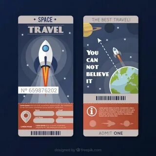 Premium Vector Space travel ticket Космические путешествия, 