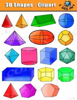 Shapes Clipart, Isometric 3D Shapes Digital Graphics - Clipa