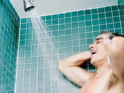 The shower is a warm, happy place. 