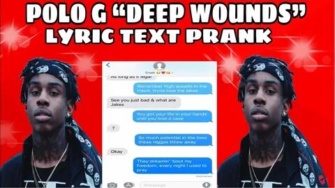 Polo G "Deep Wounds" Lyric Text Prank On Crush - YouTube