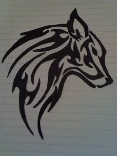 tribal wolf, tattoo, wolf drawing
