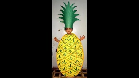 How to make/Pineapple/Fruit/ Fancy dress costume /tutorial/D