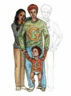 George, Angelina, and their son Harry Potter Amino