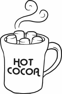 FREE Printable Hot Chocolate Winter Coloring Page for Kids H