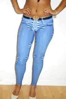 Body painted jeans Painted jeans, Body painting, Body