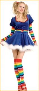 Womens/Teens Rainbow Girl Costume Rainbow bright costumes, R