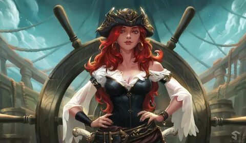 Miss Fortune by Sun haiyang Pirate woman, League of legends 