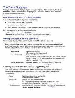 Where do you put your thesis statement in an essay