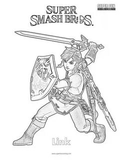 Link- Super Smash Brothers Coloring Page - Super Fun Colorin