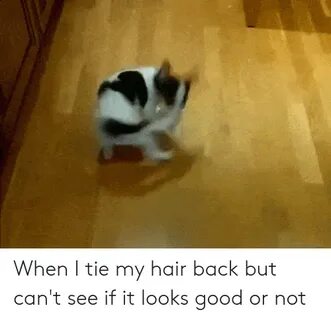 When I Tie My Hair Back but Can't See if It Looks Good or No