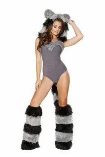 Adult Furry Raccoon Woman Costume $84.99 The Costume Land