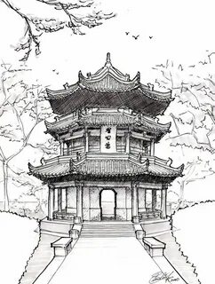 Gallery For Chinese Pagoda Drawing Architecture drawing art,