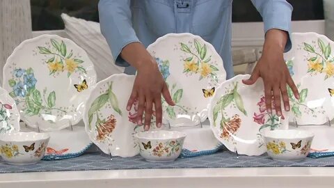 Lenox Butterfly Meadow Melamine 12-piece Dinnerware Set on Q