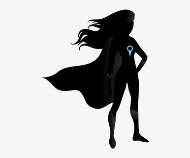 Vector Silhouettes Superhero - Woman Superhero Silhouette Pn