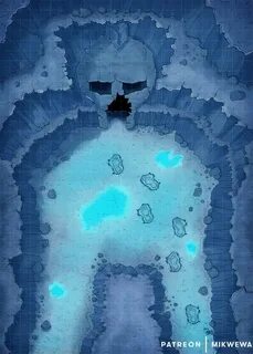 Frost Giant Cave 25x35 3500x4900 : battlemaps Dnd world map,