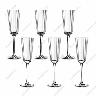 Набор бокалов для шампанского из хрустального стекла 170 мл 