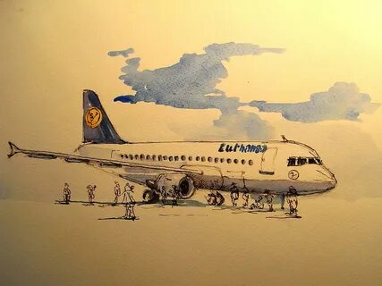 Original plane painting goblini Art & Collectibles Acrylic