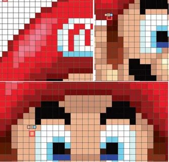 Easy Pixel Art Grid Mario - Go Images Ola