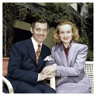 March 30, 1939- Wedding photo of Clark Gable and Carole Lomb