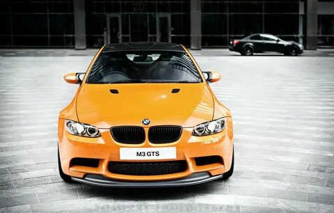 Обои оранжевый, bmw, бмв, передок, orange, e92, дневной свет